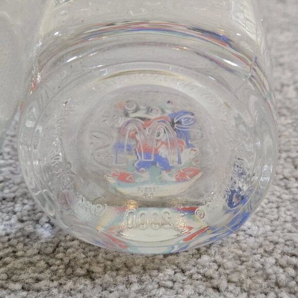 Walt Disney McDonalds 2000 Set Of 4 Square Glass Tumblers Disney Parks Vintage - Picture 5 of 7